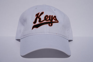 Frederick Keys Script White Adjustable Hat